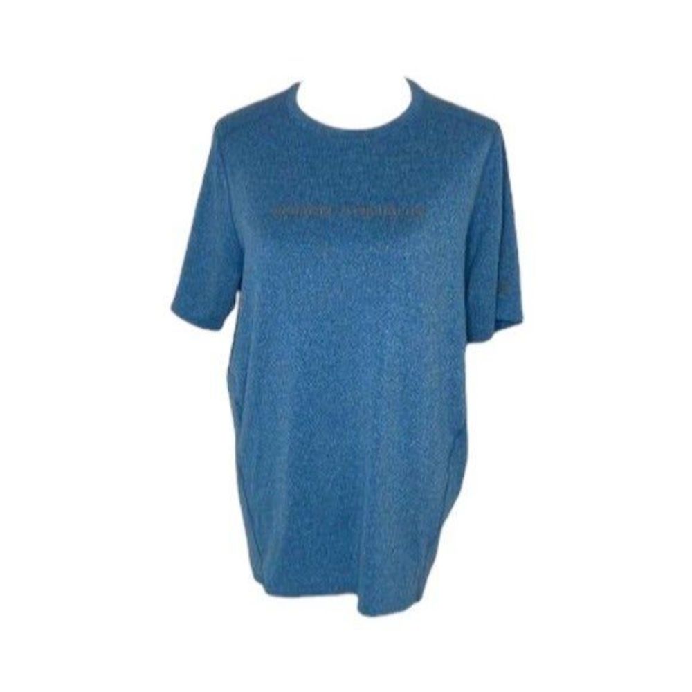 Under Armour Men’s Shirt Blue Short Sleeve Athletic Heat Gear Fitted Size XL